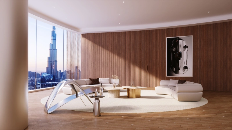 Penthouse der Superlative mit Blick auf Burj Khalifa und Kanal in Mercedes-Benz Places - Binghatti!