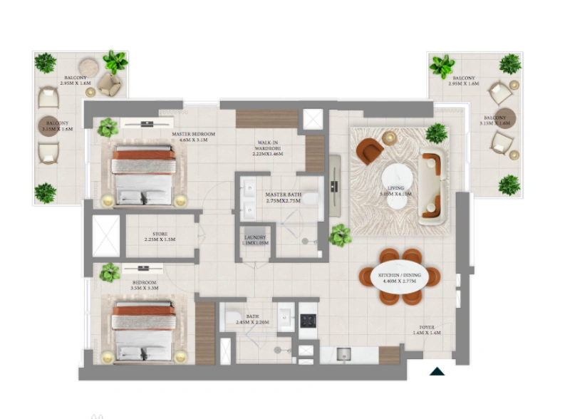 Luxuriöse 2-Zimmer Wohnung in ikonischem Viertel - perfekte Lage für Stadtliebhaber!