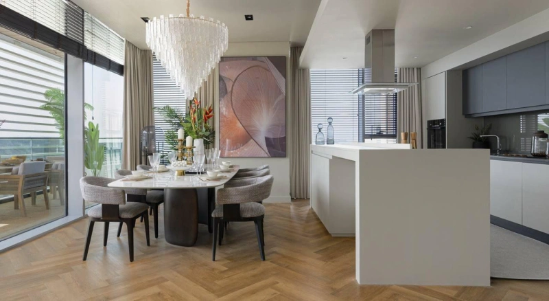 Luxuriöses 4-Zimmer-Apartment mit Zimmer für Dienstmädchen, riesigem Balkon und Hafen- und Meerblick