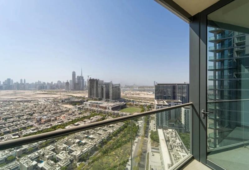 Luxuriöse 2-Zimmer Wohnung mit Park & Burj Khalifa Blick in Sobha Hartland Waves
