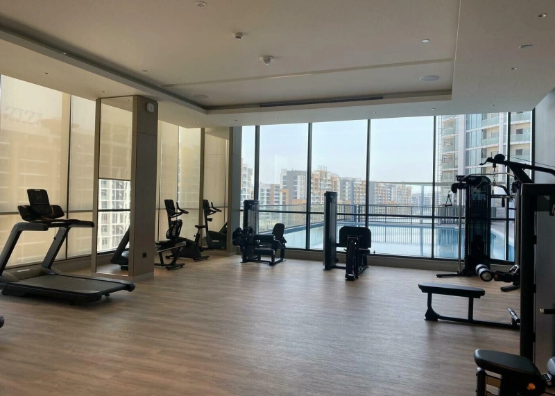 Luxuriöse 2-Zimmer Wohnung mit Park & Burj Khalifa Blick in Sobha Hartland Waves