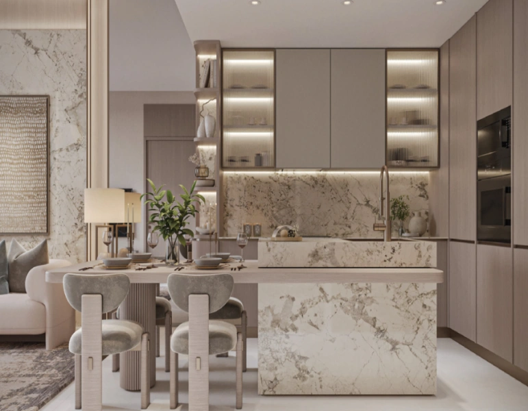 Stilvolles Ein-Zimmer-Apartment mit modernem Design