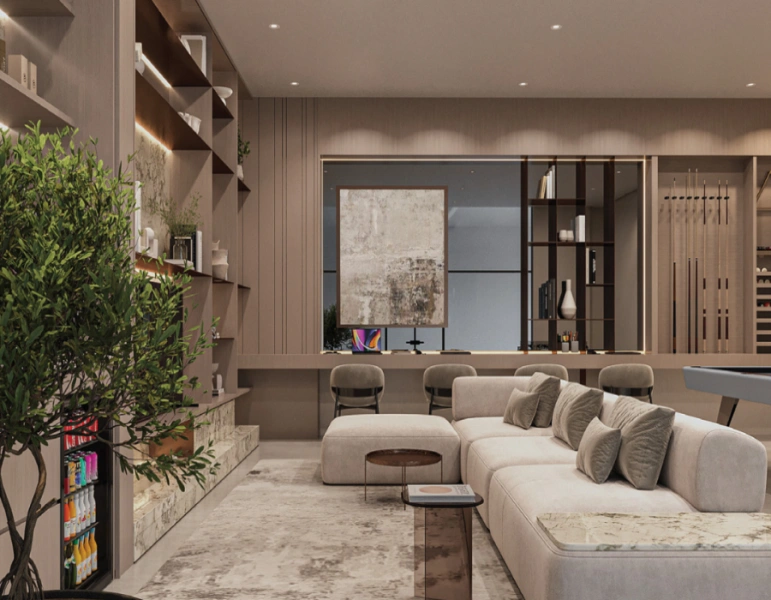 Stilvolles Ein-Zimmer-Apartment mit modernem Design