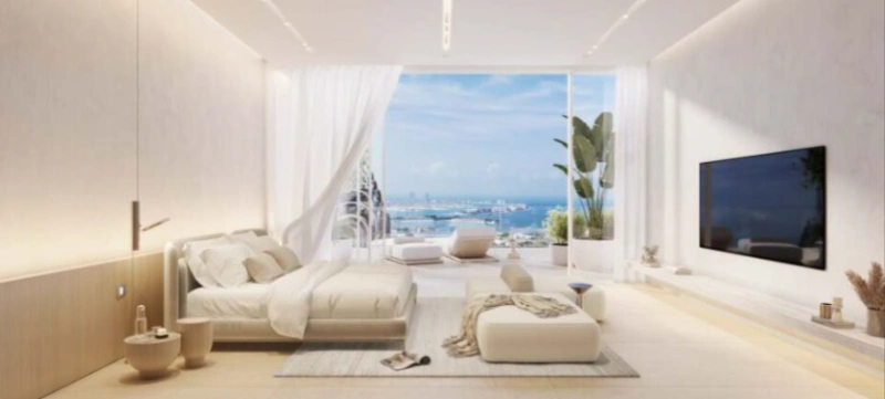 Luxuriöse 4-Zimmer Wohnung mit Personalzimmer und eigenem Bad, riesiger Balkon mit Meerblick