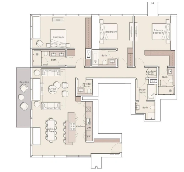 Traumhafte 3-Zimmer-Wohnung mit Blick aufs Wasser und Arbeitszimmer