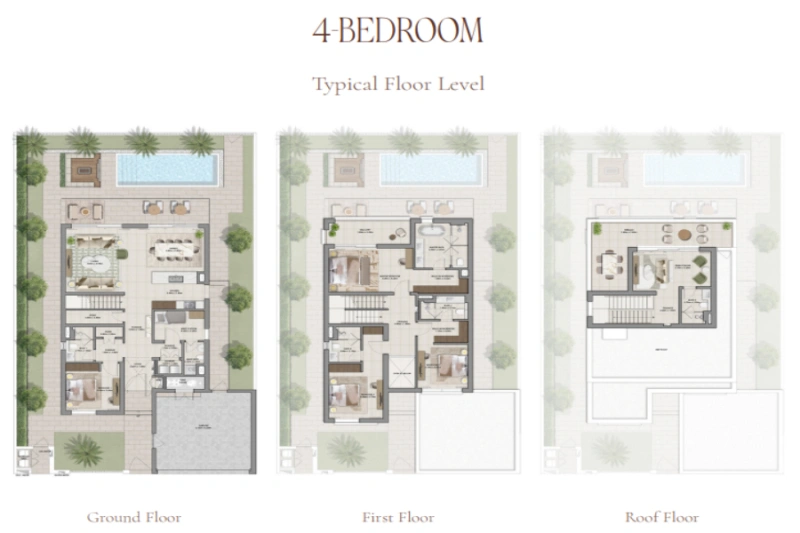Elegante Villa con 4 Dormitorios, Cuarto de Servicio y Diseño Moderno