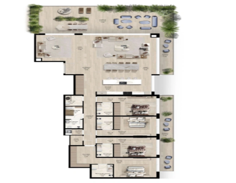 Atemberaubendes Penthouse mit vier Schlafzimmern und modernem Design