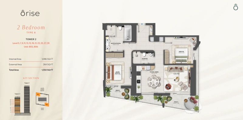 Luxuriöse 2-Zimmer-Wohnung in Orise mit Meerblick - ein Traum in der Maritime City!