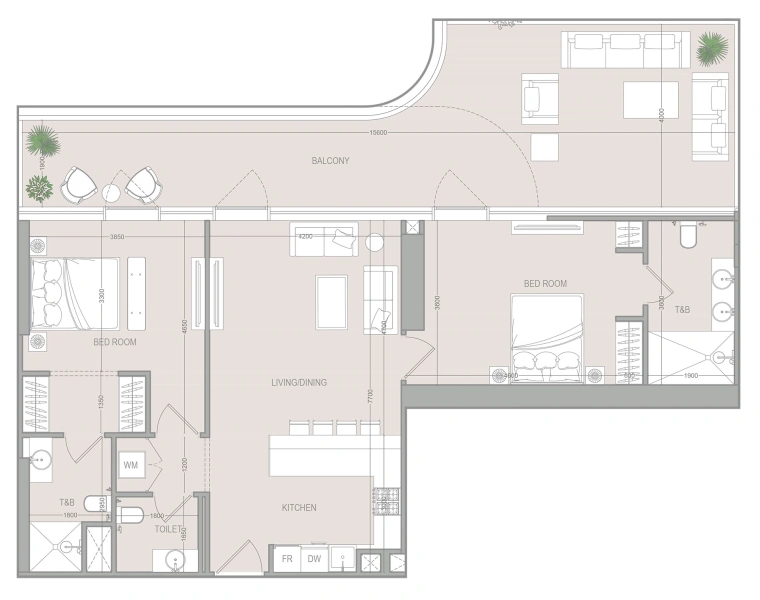 2-Bedroom Apartment in "A1LA RESIDENCE"