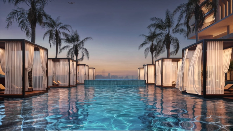 Exklusive 2-Zimmer Luxus-Suite mit privatem Pool und modernem Design