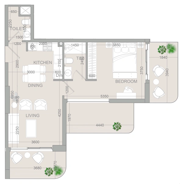 1-Bedroom Apartment in "TETR1S TOWER"