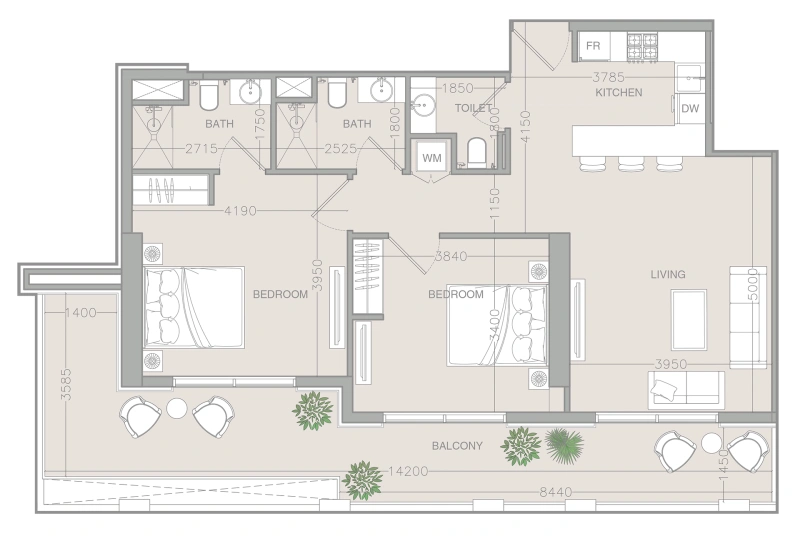 2-Bedroom Apartment in "ELAR1S RISE"
