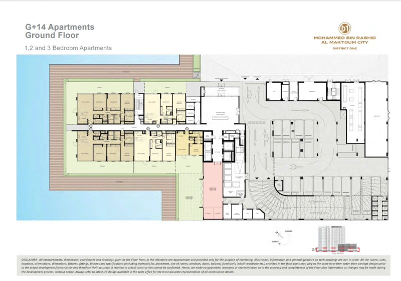 Luxuriöse 3-Zimmer-Wohnung mit Blick auf die Lagune und geräumiger Küche