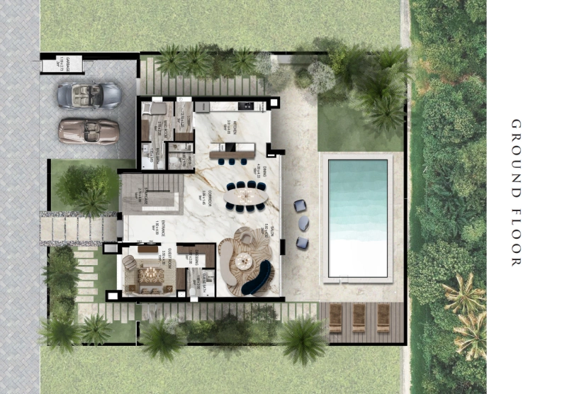 Traumhaftes Anwesen: 4-Zimmer Luxusvilla mit Bedienstetenraum, privatem Pool und modernem Design