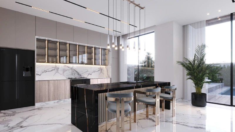 Traumhaftes Anwesen: 4-Zimmer Luxusvilla mit Bedienstetenraum, privatem Pool und modernem Design