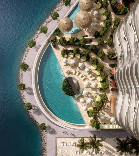 Luxuriöses 4-Schlafzimmer-Apartment mit riesigem Balkon und Zimmer für Bedienstete