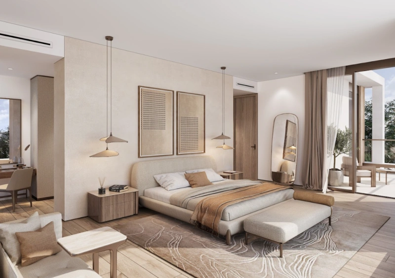 Geräumige 3-Zimmer-Villa mit Personalzimmer und eigenem Bad, privatem Pool.