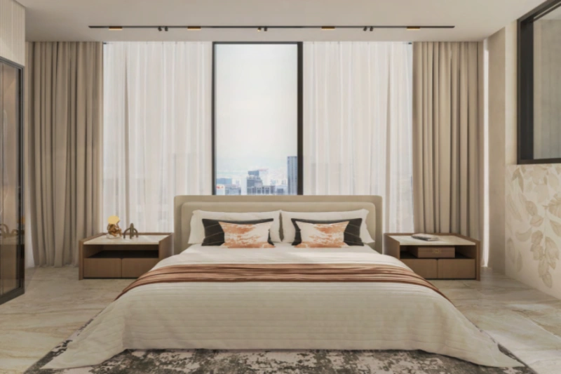 Appartement mit einem Schlafzimmer, Dienstmädchenzimmer und Schwimmbad