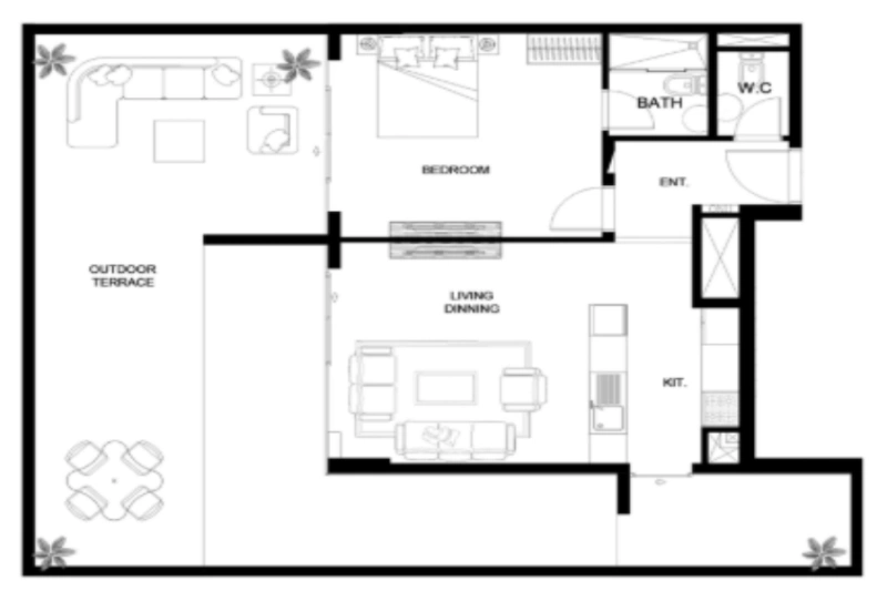 Atemberaubende Ein-Zimmer-Wohnung mit Panoramablick!