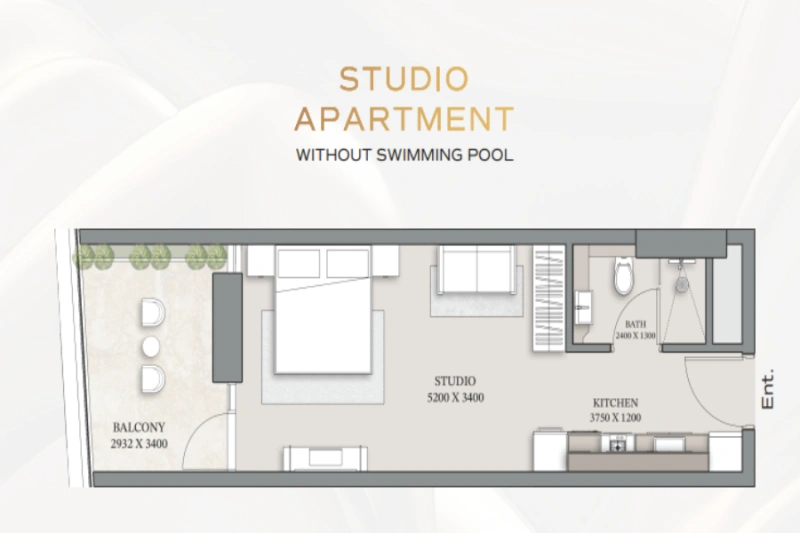 Studio-Apartment mit modernem Design