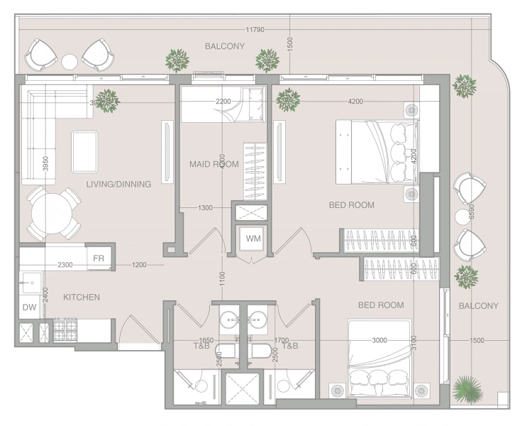 2.5-Bedroom Apartment in "VERDAN1A 4"
