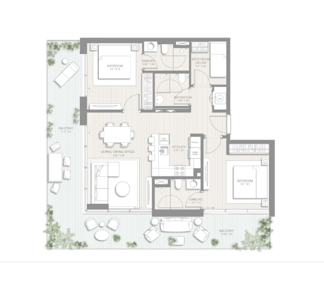 Geräumige 2-Zimmer-Wohnung mit Kinderzimmer in einer fantastischen Gemeinschaft.