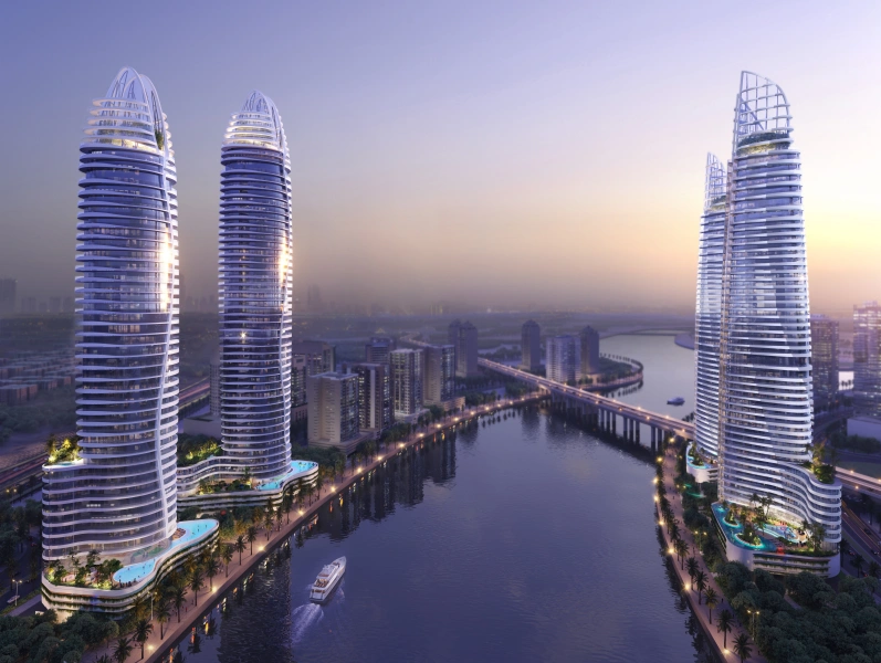 Wunderschönes 2-Zimmer-Apartment mit atemberaubendem Blick auf den Burj Khalifa, direkt am Wasser!