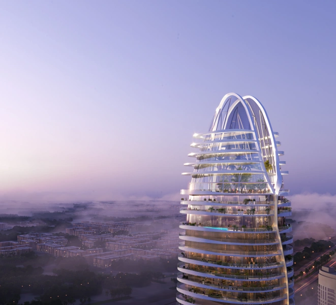 Wunderschönes 2-Zimmer-Apartment mit atemberaubendem Blick auf den Burj Khalifa, direkt am Wasser!