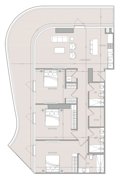 3-Bedroom Apartment in "A1LA RESIDENCE"