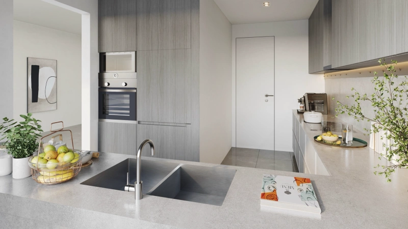 Exklusive 3-Zimmer-Wohnung mit großem Balkon und Blick auf Expo City