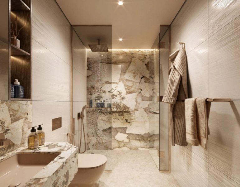 Atemberaubende Zwei-Zimmer-Wohnung mit Abstellraum, Tauchbecken und Panoramablick