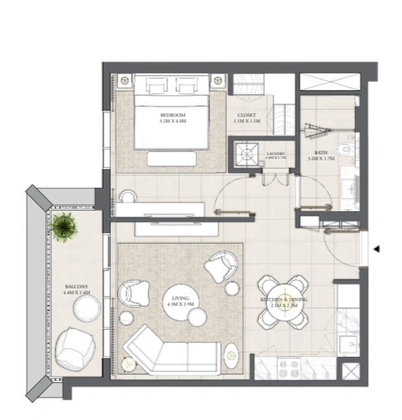 Luxuriöses 2-Zimmer-Apartment mit künstlichem Lagunenbereich - Übergabe in Kürze!