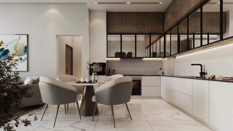 Stilvolle Zwei-Zimmer-Wohnung mit modernem Design