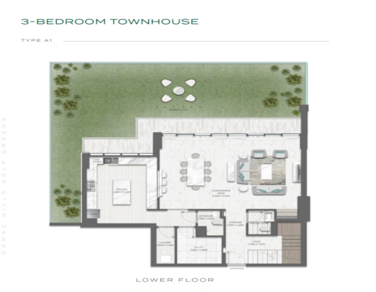 Lussuoso attico con tre camere da letto e design moderno