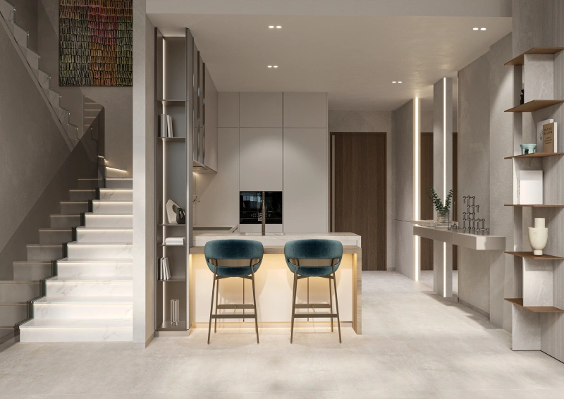 Modernes Townhouse mit Sunken Garden und Einbauküche