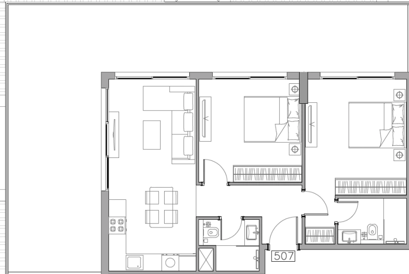 Geräumiges 2-Zimmer-Apartment mit großzügigem Layout in Top-Lage!
