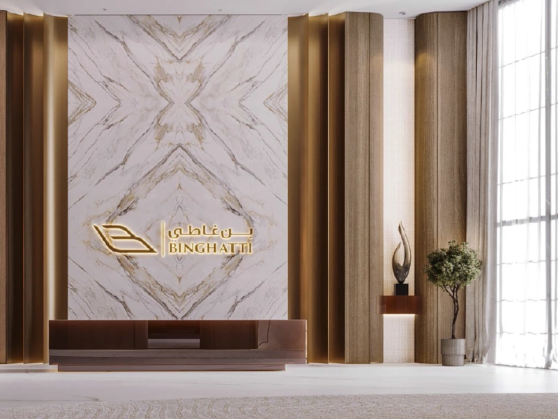 Luxuriöses 1-Zimmer-Apartment mit Blick auf die Skyline im oberen Stockwerk