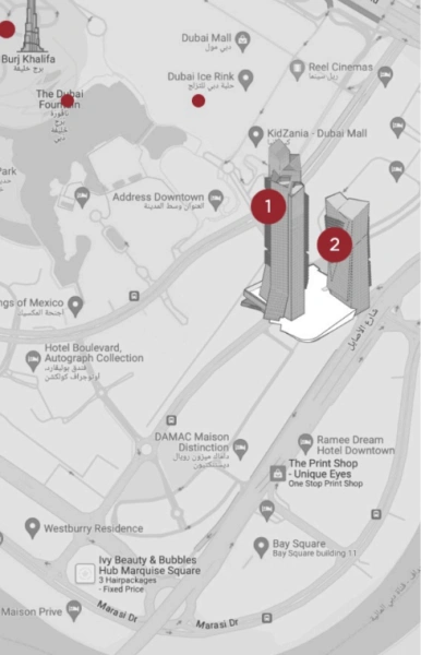 Luxuriöses 3-Zimmer Apartment mit atemberaubendem Blick auf den Burj Khalifa