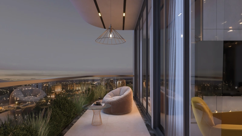 Moderne 1-Zimmer Wohnung mit Pool und bodentiefen Fenstern, ideal für Privatsphäre und Komfort!