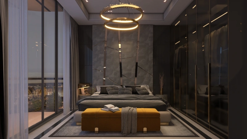 Moderne 1-Zimmer Wohnung mit Pool und bodentiefen Fenstern, ideal für Privatsphäre und Komfort!