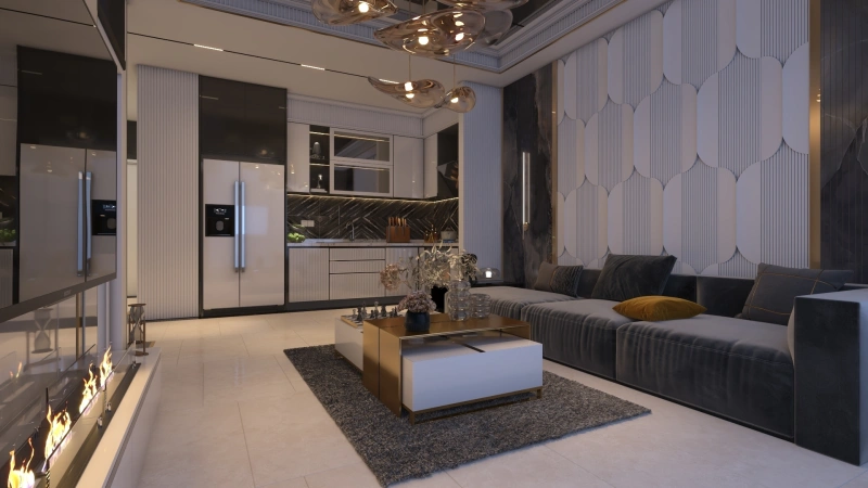 Moderne 1-Zimmer Wohnung mit Pool und bodentiefen Fenstern, ideal für Privatsphäre und Komfort!