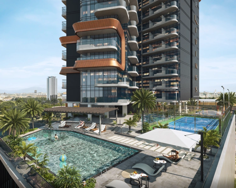 Moderne 1-Zimmer Wohnung mit Pool und bodentiefen Fenstern, ideal für Privatsphäre und Komfort!