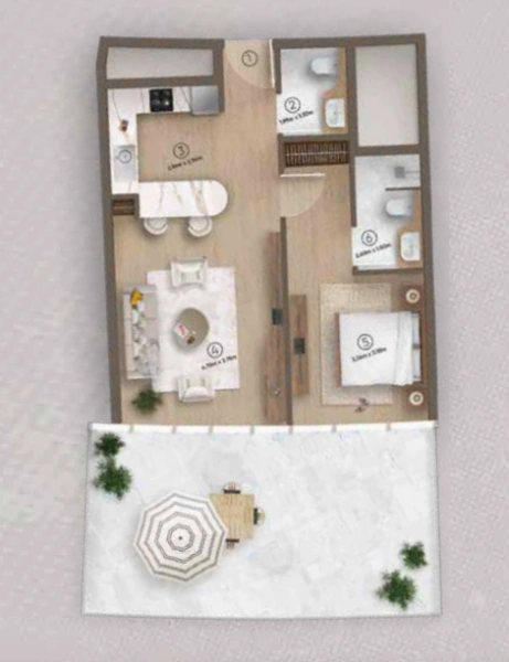 Moderne 1-Zimmer-Wohnung für luxuriöses Resort-Feeling!