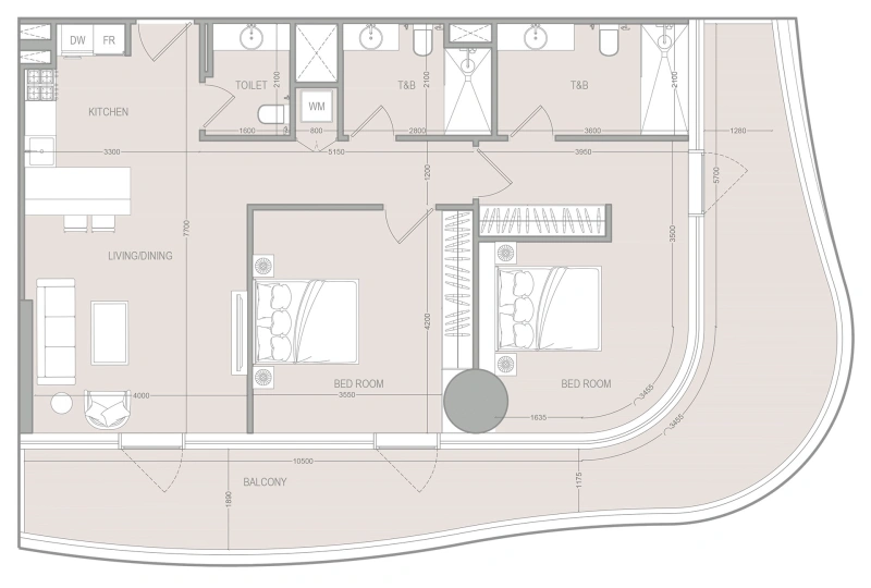 2-Bedroom Apartment in "A1LA RESIDENCE"
