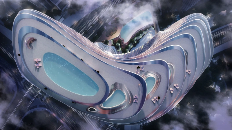 Luxuriöses Apartment mit Kanal- und Strandblick in Bugatti Residences