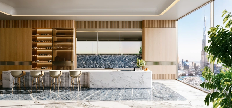 Luxuriöses Apartment mit Kanal- und Strandblick in Bugatti Residences