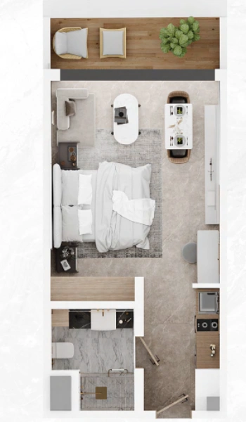 Moderne Studio-Wohnung mit Resort-Feeling: Ihr Zuhause für luxuriöses Wohnen und Entspannung!