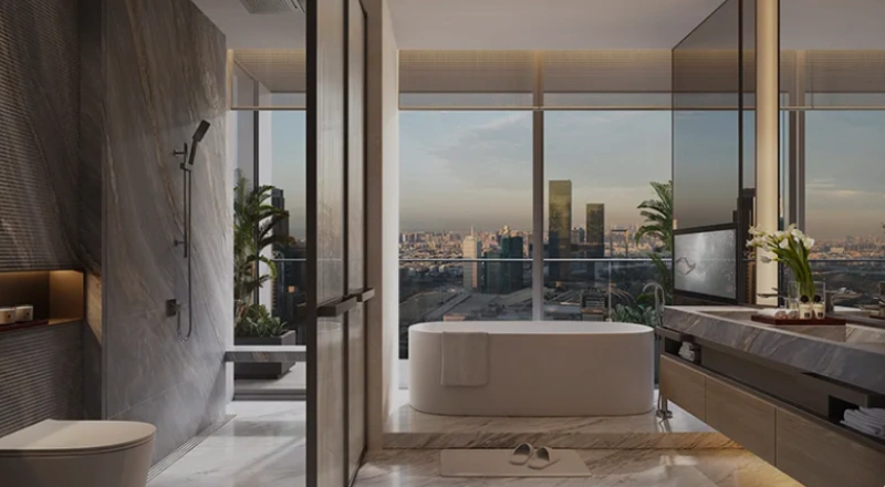 Luxuriöses 2-Zimmer Apartment mit Hausmädchenzimmer und Bad, Blick auf den Burj Khalifa