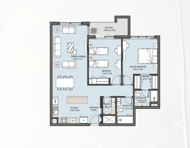 Modernes Zwei-Zimmer-Apartment mit stilvollem Design