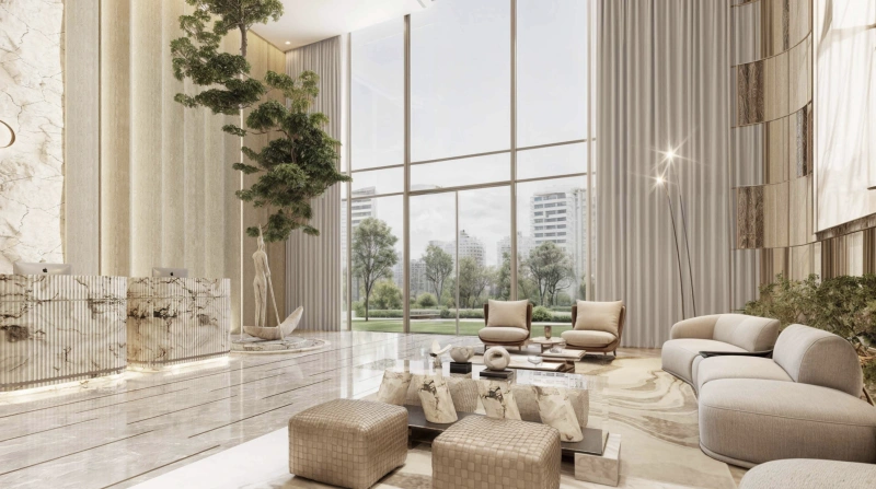 Erleben Sie exklusiven Rooftop Luxus im Dubai Land Residence Complex mit Lifestyle-Annehmlichkeiten